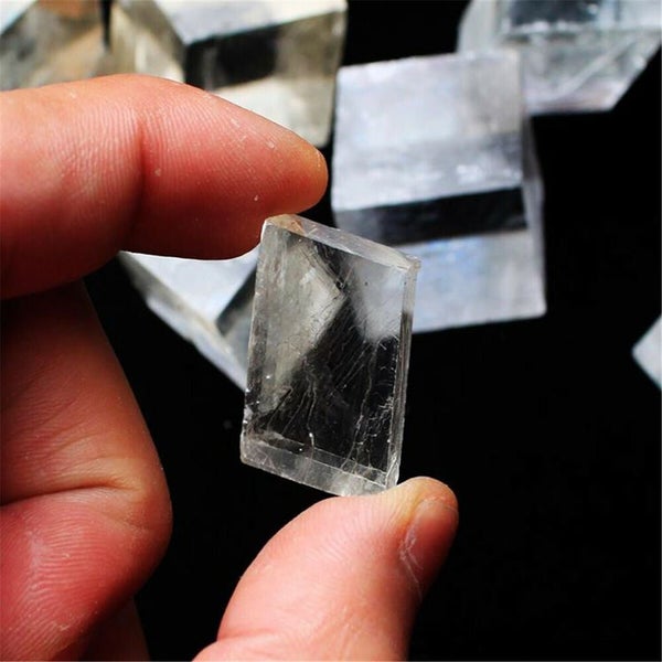 1pc Natural Calcite Clear Crystal Ore Mineral Specimens Stone Optical Research Carousel 7