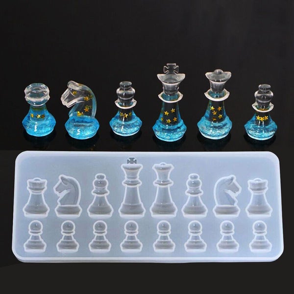 International Chess Checkers Silicone Mould Resin Epoxy Casting DIY Mold Tool Carousel 2