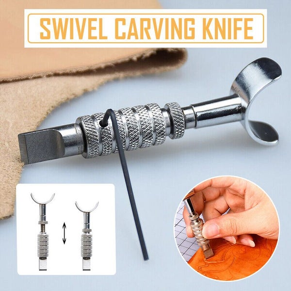 Swivel Leather Working Cut Blade Adjustable Carving Knife Leather craft Tool Carousel 1