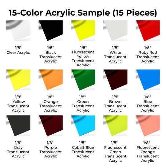 xTool 3mm Transparent Acrylic Sample Set 15 pcs Carousel 4