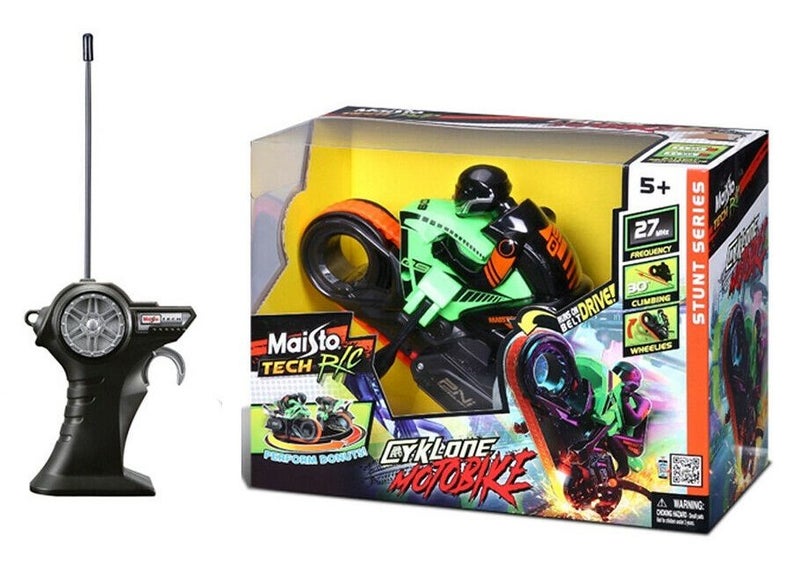 Maisto Tech: Cyklone MotoBike - R / C Stunt Motorcycle (Green) Carousel 4