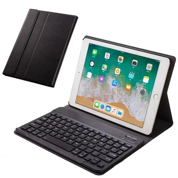 10.2" 10.5" Wireless Bluetooth Keyboard Magnetic Case for iPad 9th 8th 7th Black Carousel 1