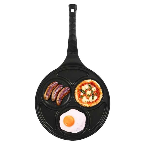 Queensense titanium coating triple divided Frypan 28cm Carousel 1