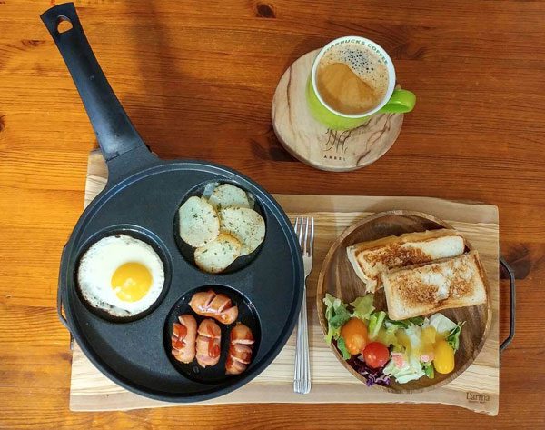Queensense titanium coating triple divided Frypan 28cm Carousel 2