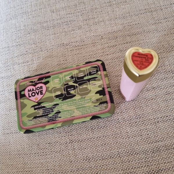 Too faced major love eyeshadow palette nothing compares to u heart core lipstick Carousel 5