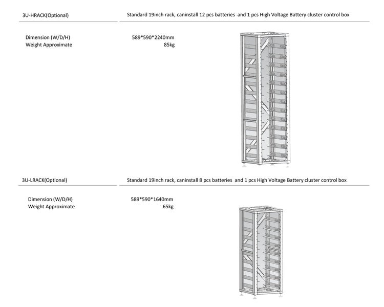 Deye HVB750V/100A-EU High Voltage Battery Cluster Control Box for BOS-G Carousel 7