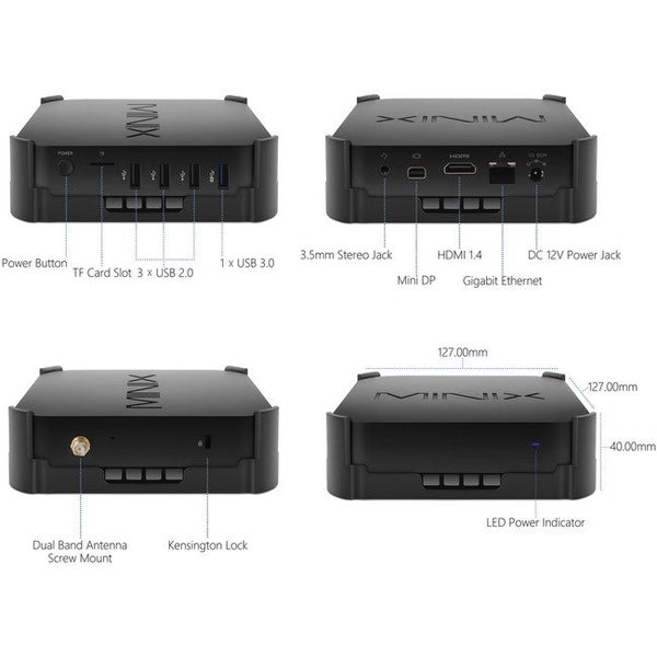 Z834-PLUS Minix Neo Fanless Mini PC Windows 10 Pro- 64Bit - 64Gb Emmc 5.0 Carousel 5