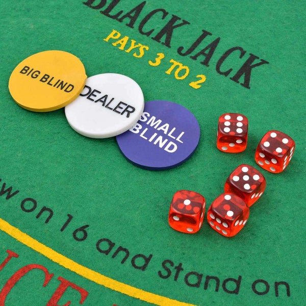 vidaXL Combine Poker/Blackjack Set with 600 Laser Chips Aluminium Carousel 2