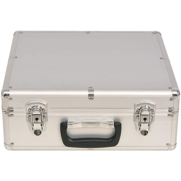 vidaXL Combine Poker/Blackjack Set with 600 Laser Chips Aluminium Carousel 7