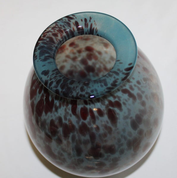 +++ EXQUISITE "M (MURRAY) HILL '86" ART GLASS VASE +++ Carousel 1