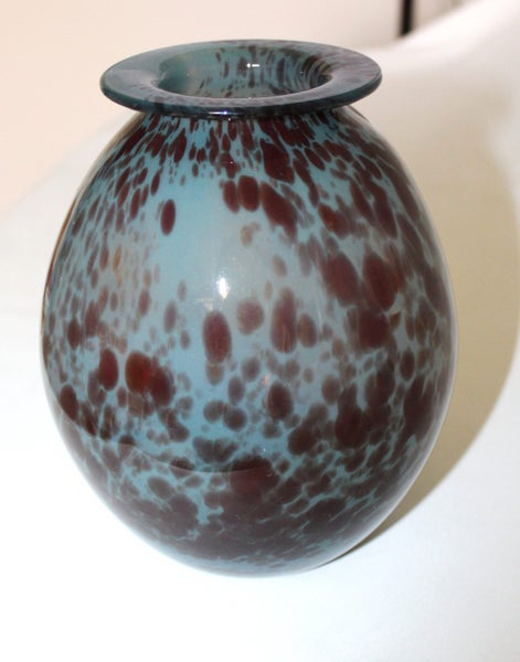 +++ EXQUISITE "M (MURRAY) HILL '86" ART GLASS VASE +++ Carousel 2