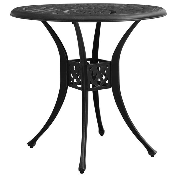 vidaXL Garden Table Black 78x78x72 cm Cast Aluminium Carousel 1