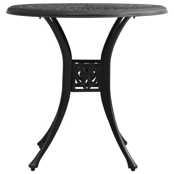 vidaXL Garden Table Black 78x78x72 cm Cast Aluminium Carousel 2