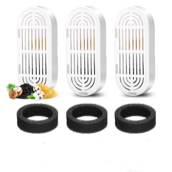 3 Pack Replacement Filters & Replacement Pre-Filter Sponges for Stainless Steel Carousel 8