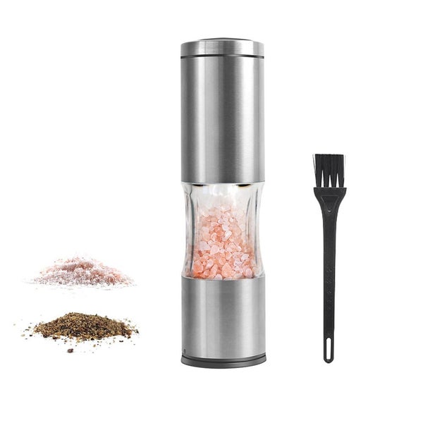 Manual Food Grinder, Food Grade Kitchen Tool, Pepper Mill for Salt - Silver Carousel 1