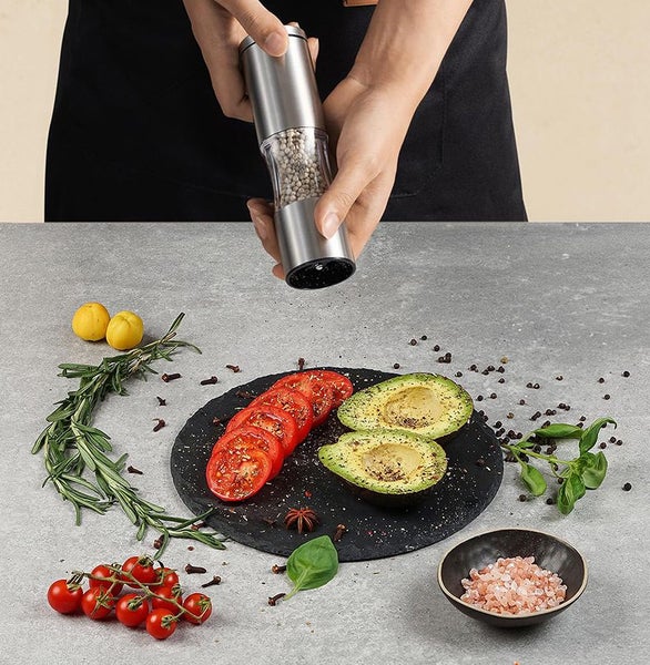 Manual Food Grinder, Food Grade Kitchen Tool, Pepper Mill for Salt - Silver Carousel 6