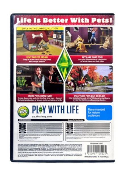 The SIMS 3 PETS Expansion Pack (PC) *MINT COMPLETE* Carousel 2