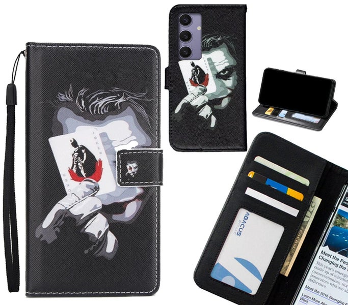 Samsung Galaxy S24 FE case 3 card leather wallet case printed ID Carousel 1