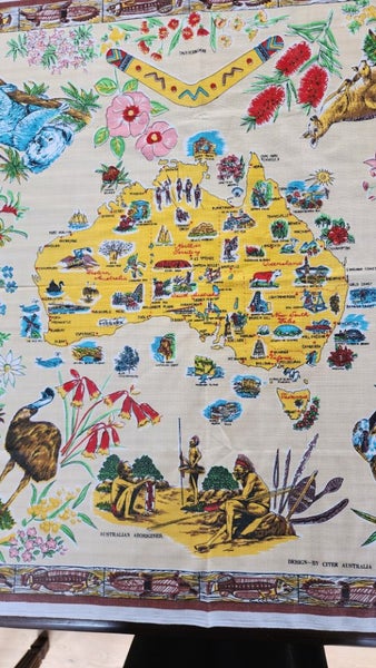 ~" Australia Vintage Tablecloth Designed By Citer Australia "~ Carousel 1