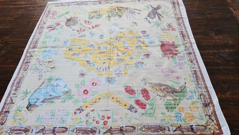 ~" Australia Vintage Tablecloth Designed By Citer Australia "~ Carousel 14