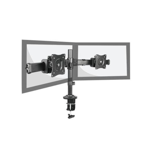 LUMI Lumi LDT06-C02 Outstanding Dual LCD Desk Mounts with Desk Clamp VESA Carousel 1