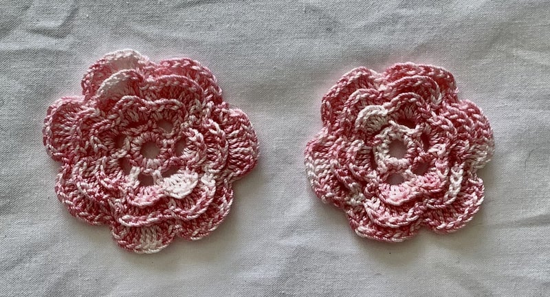 COTTON CROCHET FLOWERS (Varigated Pink) #nzmade Carousel 1