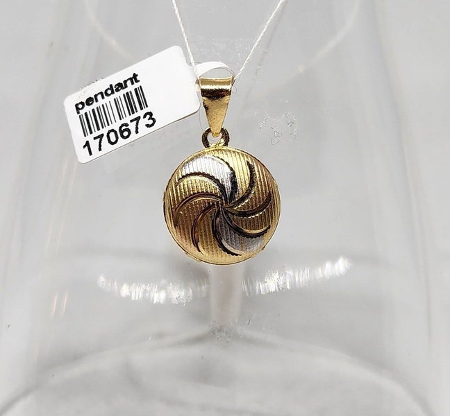 18ct 2-Tone Gold Pendant - 2.3gm - 170673 Carousel 1