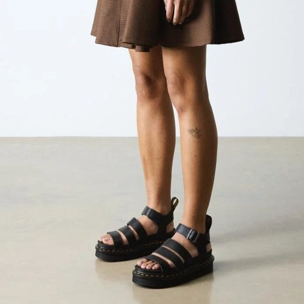 Dr Martens Blaire Black Athena 3 Strap Sandal Carousel 2