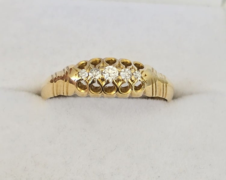 1905 Chester old European cut diamonds 18ct gold Carousel 1