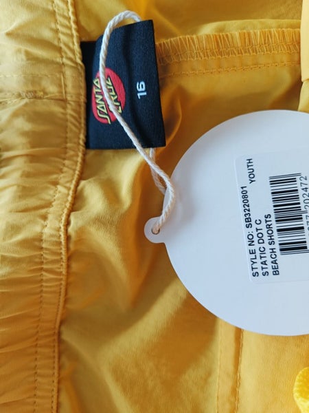 Santa Cruz - Mustard Yellow Boardies Size 16yrs (NEW) Carousel 3