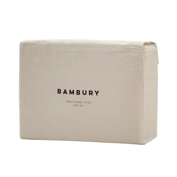 Bambury Temple Organic Cotton Sheet Set (Pebble) - Double Carousel 1