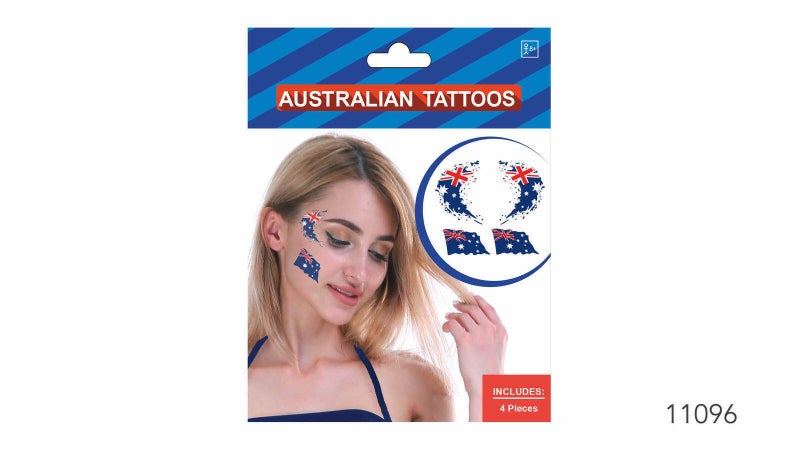 4pcs Australian Flag Face Tattoos Anzac Australia Day Soccer Tennis629509555255061129