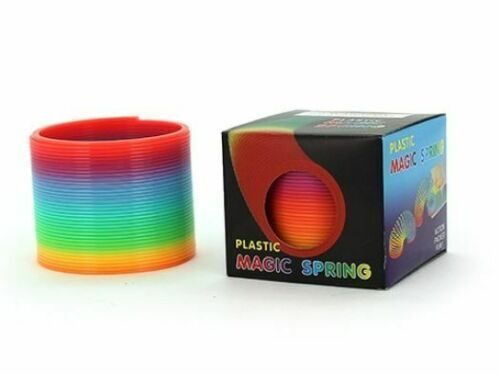 Rainbow Color Neon Colours Magic Spring Slinky Slinkie Psychedelic Kids Toy Carousel 2