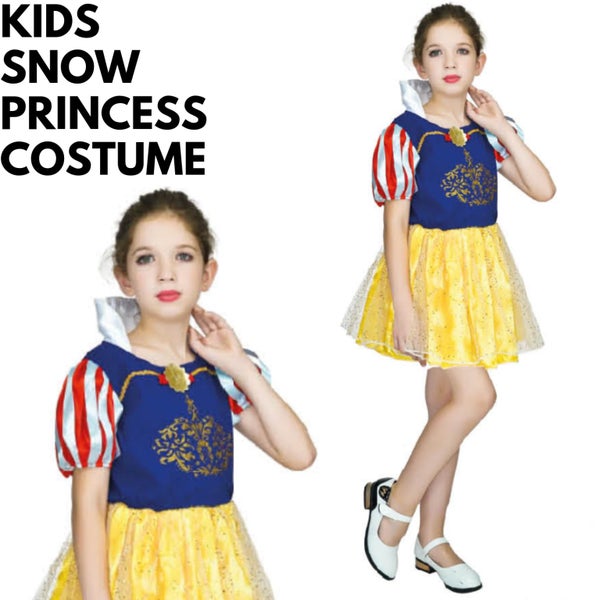Kids Girls Snow Princess Costume Childrens Book Week Halloween Cosplay Carousel 2