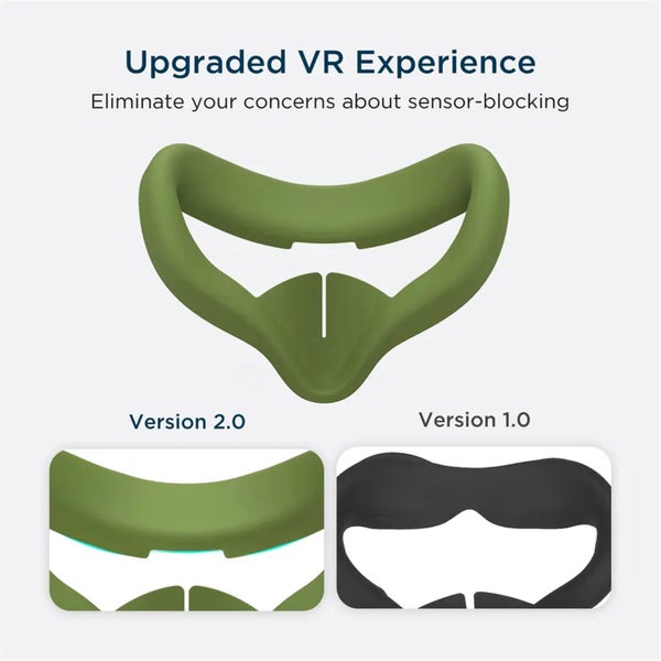 Kiwi Design For META Oculus Quest 2 Silicone Face Cover Pad Olive Green Colour Carousel 2