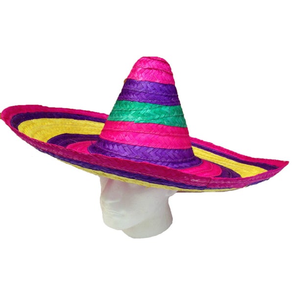 Mexican SOMBRERO Fancy Dress Straw Party Costume Hat Cap Spanish Carousel 1