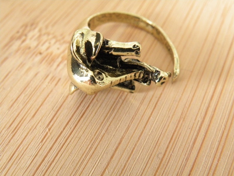 Elephant Ring Gold Colour Adjustable size Carousel 1