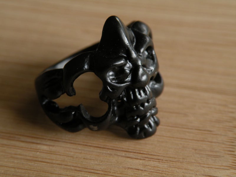 Black Pointy Head Skull Ring Size 12 Carousel 1