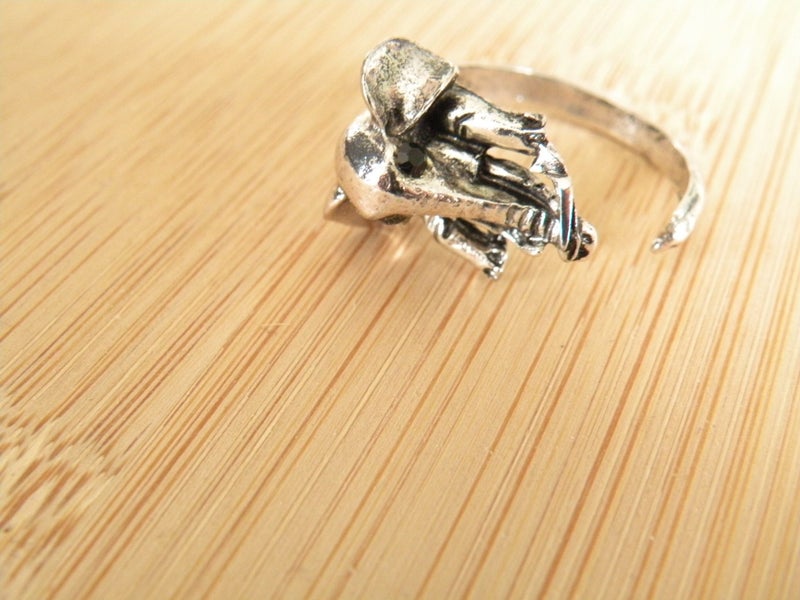 Elephant Ring Silver Colour Adjustable size Carousel 1