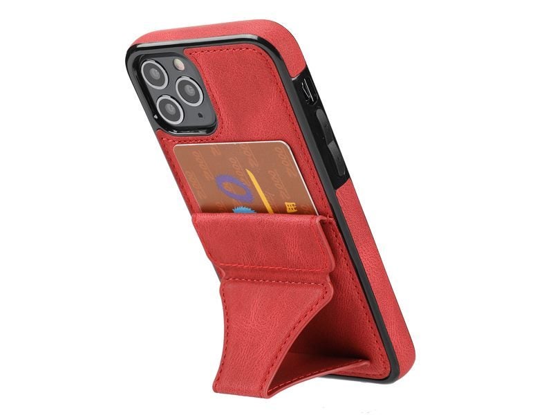 PU Leather Magnetic Kickstand Case Cover for iPhone 11 Pro Red Carousel 2
