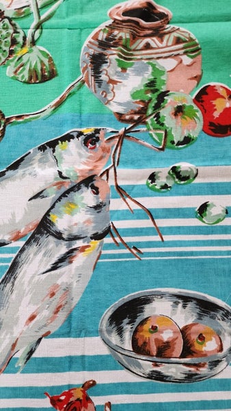 ~" Vintage All Cotton Tea Towel "~ Carousel 1