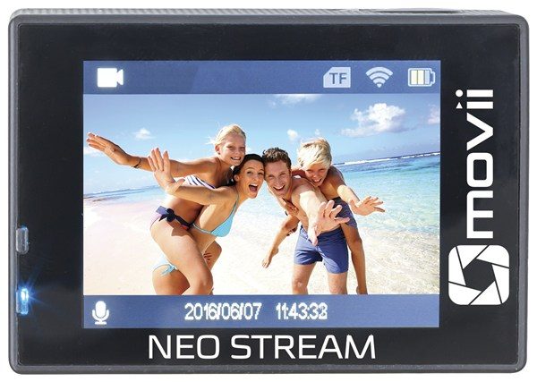 Wi-Fi Action Camera,1080p,30mtr Dive and 2000mtr Altitude Rated,Movii Neostream Carousel 2