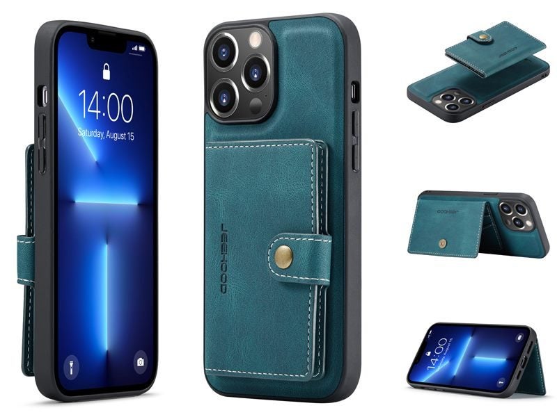 Magnetic Detachable Kickstand Wallet Case Cover for Apple iPhone 13 Pro 6.1" Carousel 1