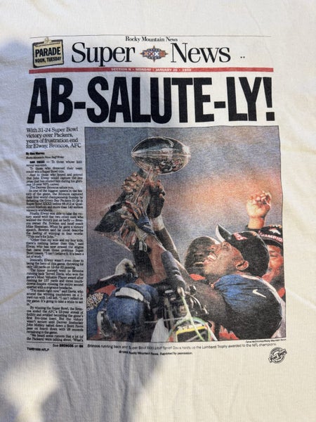 1998 super bowl NFL news paper t shirt Carousel 2