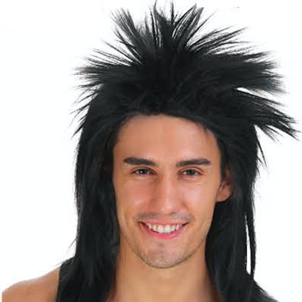 SPIKY PUNK Mullet Wig Costume Party Fancy Rock Hair Disco Dress 70s 80s Carousel 1