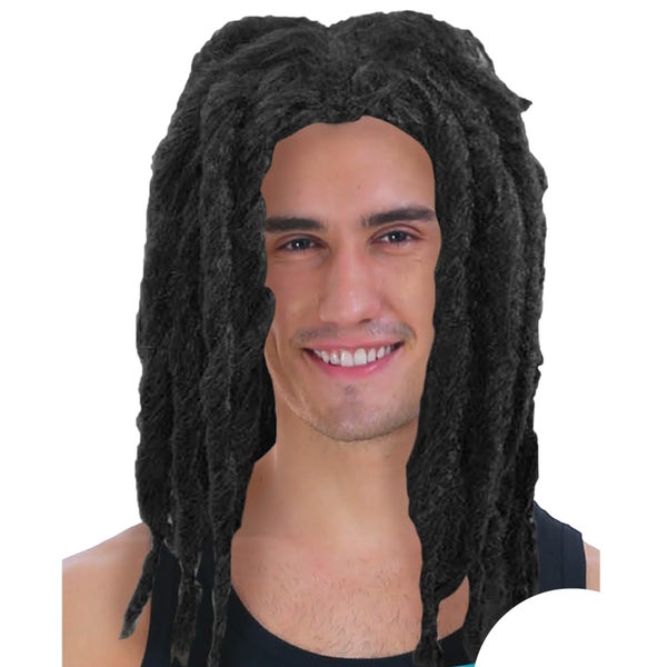 DELUXE DREADLOCKS WIG Rasta Costume Fancy Dress Reggae Halloween Black Carousel 1