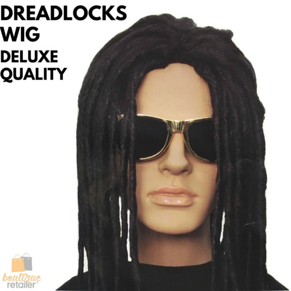 DELUXE DREADLOCKS WIG Rasta Costume Fancy Dress Reggae Halloween Black Carousel 2
