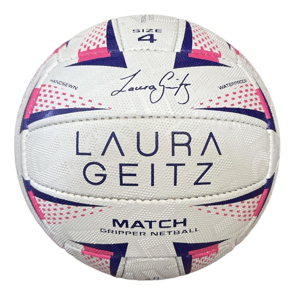 Laura Geitz Match Gripper Netball Hand Sewn Waterproof Official Size 4 Carousel 1