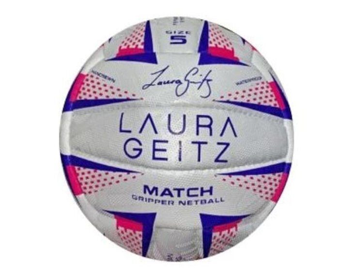Laura Geitz Match Gripper Netball Hand Sewn Waterproof Official Size 4 Carousel 4
