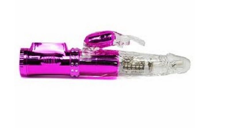 USB Rechargeable Purple Rabbit Vibrator With Diamond Carousel 2